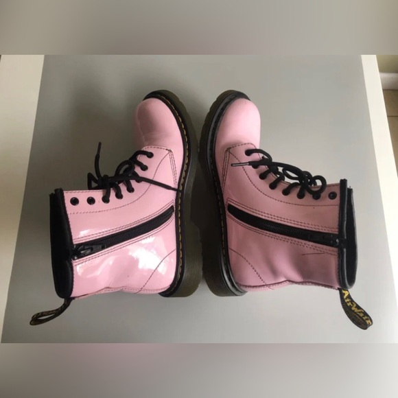Dr. Martens Junior 1460 Patent Leather Boots Pink Size: US 4M 5L EUR 36 - Picture 8 of 12